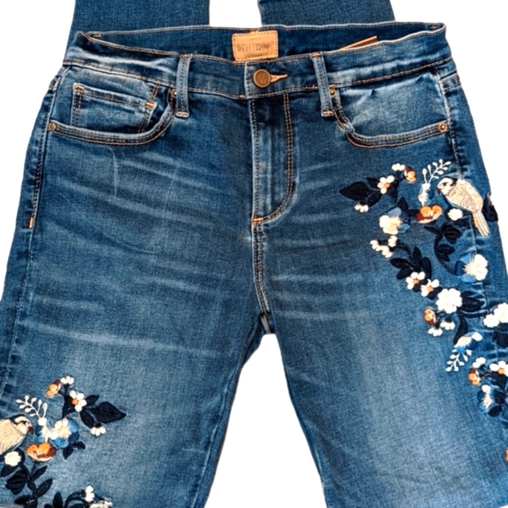 Driftwood Jackie Embroidery Jeans...Size 27 - Picture 3 of 11